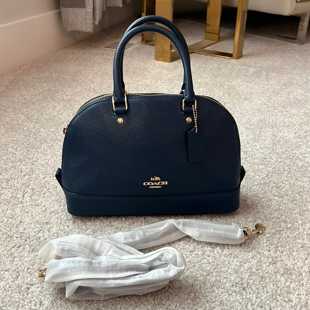 New coach Katy bag with all protection film-navy blue